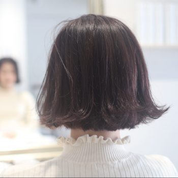 バイオレット系カラー＋外ハネボブ